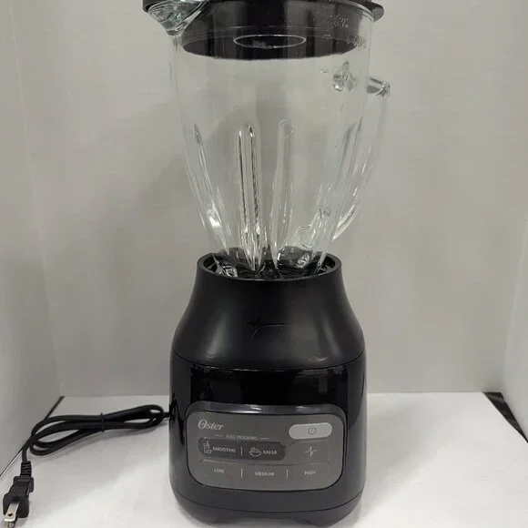 Oster 6-Cup One-Touch Blender, 800W, 3 Speeds, Glass Jar, Black